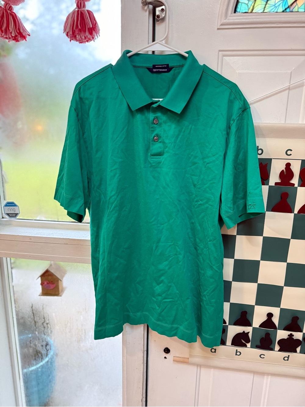 Cutter & Buck Emerald Green Short-Sleeve Polo
